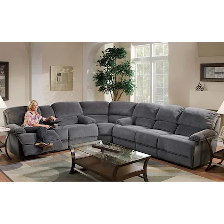 Casual Reclining Sectional Sofa